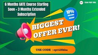 Biggest Offer Ever | 6 months GATE CSE and GATE DA course launch