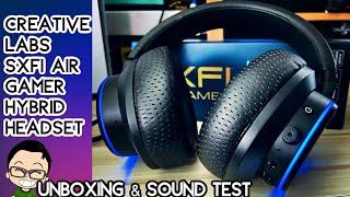 Creative Labs SXFI Air Gamer Hybrid Headset (BT 5.0 & USB-C) - Unboxing & Sound Test (PS5/Switch)