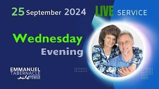 25 September 2024:  Wed Eve Live Service