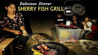 Sherry Fish Grill in Camping - Traditional cooking style | JINI LIFE JOURNAL