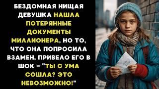 Бездомная ДЕВУШКА, нашла документы МИЛЛИОНЕРА,  но то что ПОПРОСИЛА взамен, привело его в ШОК...