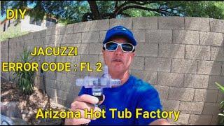 Jacuzzi ...ERROR CODE FL- 2 ..Flow Switch R & R.(DIY Spa Repair) FLOW Issue FL-1 and FL-2