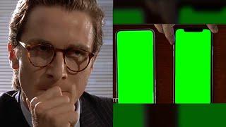 American Psycho iPhone Business Card Green Screen Meme