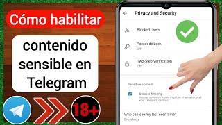 Cómo habilitar contenido confidencial en Telegram -iPhone | Habilitar contenido sensible en Telegram