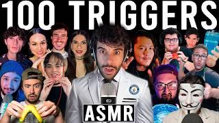 ASMR WITH SUBSCRIBERS AND ASMRTISTS 100 TRIGGERS 10 MINUTES 