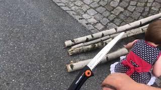 Ersteindruck Fiskars Einhandsäge SW75 Handsäge