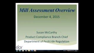 2015 Pesticide Mill Assessment 101