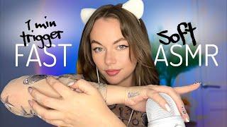 TINGLY FAST & SOFT ASMR | Mouth Sounds, Fabric Scratching, Tapping