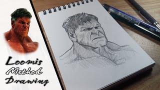 How to draw Red Hulk easy - how to draw step by step