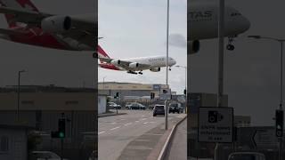 The Giant Airbus A380 lands next to the road ️ #airbus #aviation #planespotting
