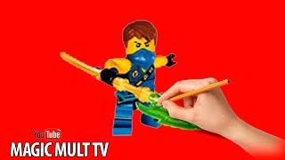 How To Draw And Paint Jay Lego NinjaGo Как Нарисовать Джея Синего Ниндзя (НИНДЗЯГО)