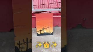 sunset canvas painting #art #craftyvibeswithvanshika