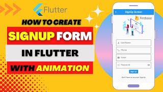 Flutter beautiful signup or registration page ui design and animation 2023