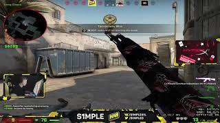 s1mple playing mm on stream