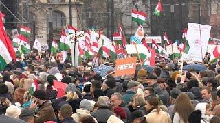 Hungary's nationalist prime minister campaigns against migration at rally