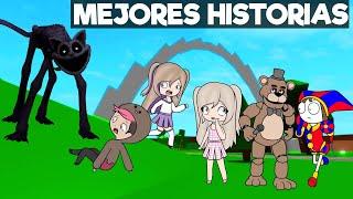 LYNA Y CHOCOBLOX TOP 5 MEJORES HISTORIAS DE ROBLOX (FNAF , BARBIE , THE AMAZING DIGITAL CIRCUS)