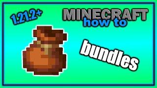 How to Craft and Use Bundles (1.21.2+) | Easy Minecraft Tutorial