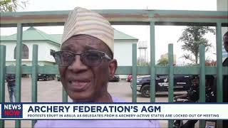 Archery Federation’s AGM: Protests erupt in Abuja as delegates are locked out of meeting