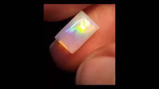 Crazy rainbows on this 1.69ct ethiopian cushion cut crystal opal! Available on ebay #opal #gemstone