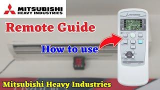 Mitsubishi AC Remote Demo  How to Use Mitsubishi Air Conditioner Remote