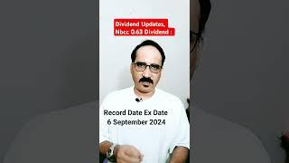 Nbcc ₹0.63 Dividend Updates, Nbcc Share News #stocks #stockmarket #sharemarket #trending