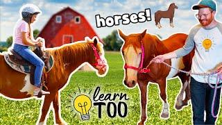 Horseback Riding  | Learn About Horses for Kids | Ride Horses on the Farm | Educational for Kids