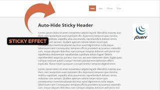 Auto Hide Sticky Header Using jQuery | Animation | CodeExpress