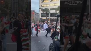 He’s DANCING AWAY at the Italian-American St.Joseph’s Parade 2024 in the French Quarter, New Orleans