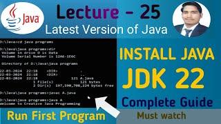 How to Install Java JDK 22 on Windows 7/10/11 [2024] | Creative Java Programming