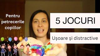 5 Jocuri distractive și ușoare pentru copii | Idei zile de naștere și petreceri copii