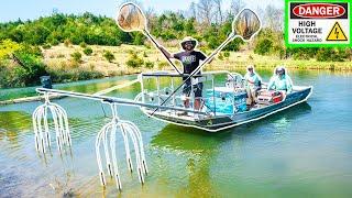 ELECTROFISHING My BACKYARD POND!! (Surprising Catch!)