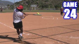 GABE HOMERS OFF A PITCH THROWN AT HIS HEAD! | On-Season Softball Series | Game 24