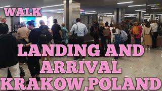 Krakow Airport Landing and Arrival Walk