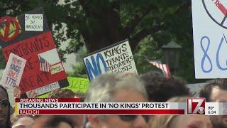 Thousands at 'No Kings' protest in Raleigh at NC Capitol