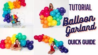 HOW TO - STANDARD Balloon Garland Arch w. Decorator Strip QUICK GUIDE