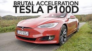 Tesla Model S P100D. Brutal Acceleration!