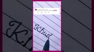 Khushi name handwriting practice in English || Study purpose