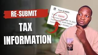 How to re-Submit Tax Information in Google AdSense | US Tax Form Expired