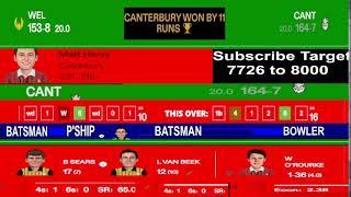 SUPER SMASH LEAGUE 2025|WELLINGTON VS CANTERBURY LIVE COMMENTARY SCORE  #supersmashlive