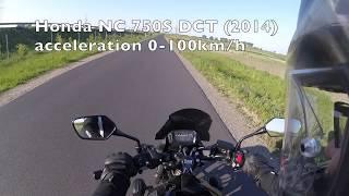 Honda NC 750S DCT acceleration 0-100 km/h