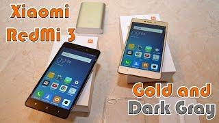 Xiaomi Redmi 3 распаковка и первые впечатления о смарфонах (Fashion Gold и Dark gray)