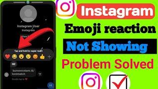 How to Fix Instagram Message Emoji Reaction Not Showing।Instagram DM Emoji Reaction Not Working Fix