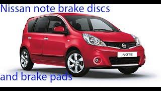 Ниссан Ноут тормозные диски и колодки nissan note brake discs and brake pads.