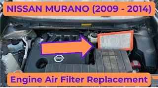 Nissan Murano - ENGINE AIR FILTER REPLACEMENT / REMOVAL (2009 - 2014) Easy DIY Project!