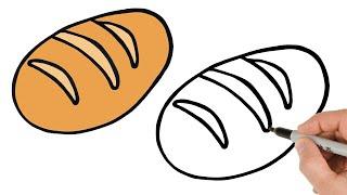 How to Draw Bread Easy | Step by Step | Easy Drawings Lessons