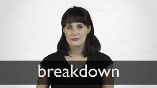 How to pronounce BREAKDOWN in British English