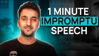 How to speak for 1 minute (without preparation)