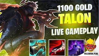 1100 GOLD PER MINUTE TALON DESTRUCTION! - Wild Rift HellsDevil Plus Gameplay