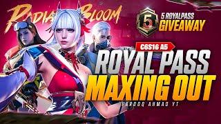 C6S16 A5 Royal Pass Maxing Out | 5 RP Giveaway |  PUBG MOBILE 