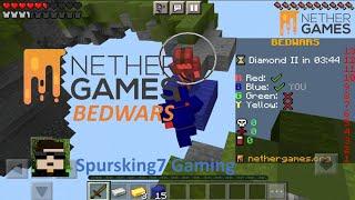 Nethergames Bedwars! 4v4v4v4 First NG Game/Spursking7 Gaming